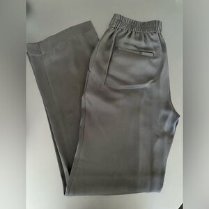 Theory Black Silk Trousers